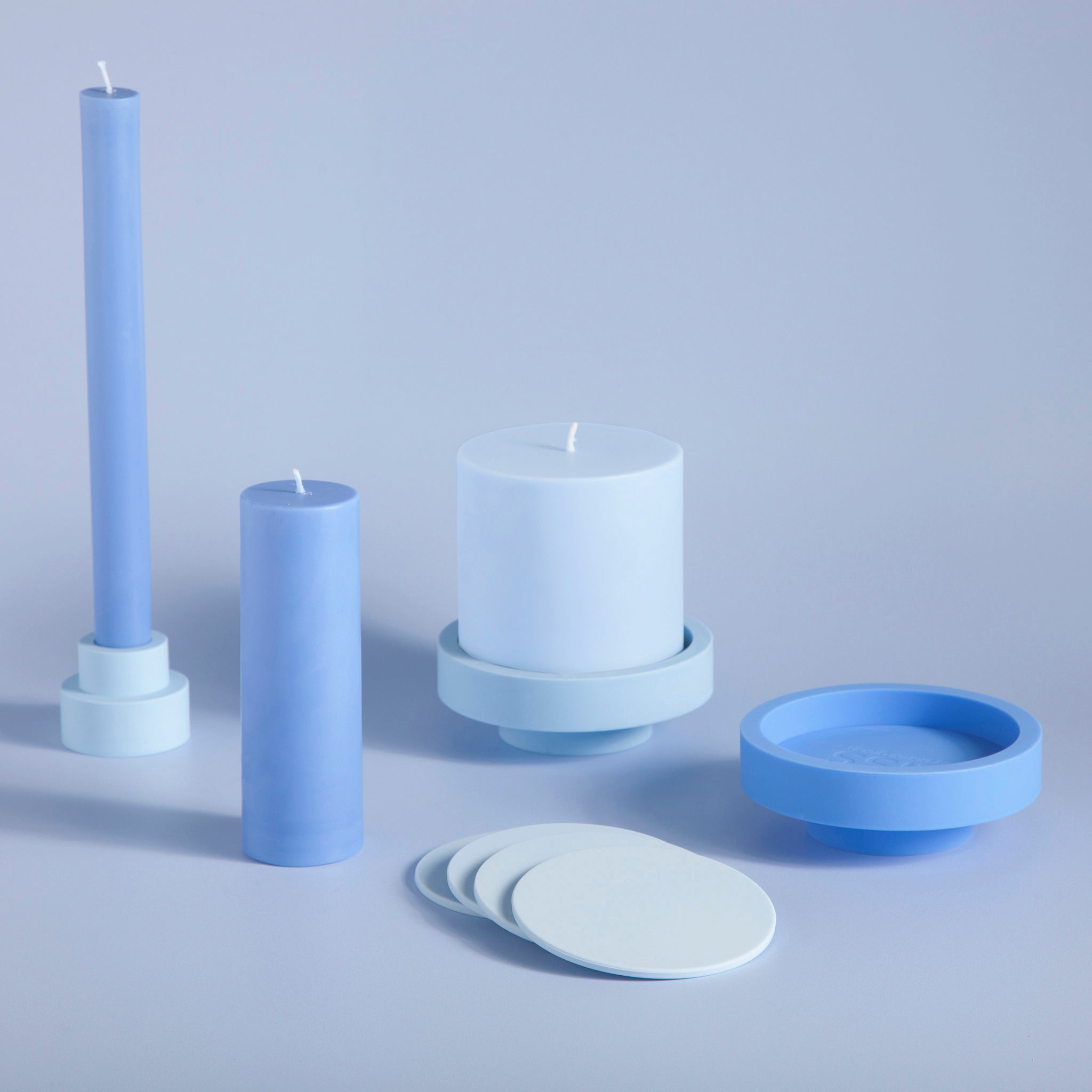 Porter Green | Ciss | Unbreakable Silicone Coasters | Sky + Kingfisher