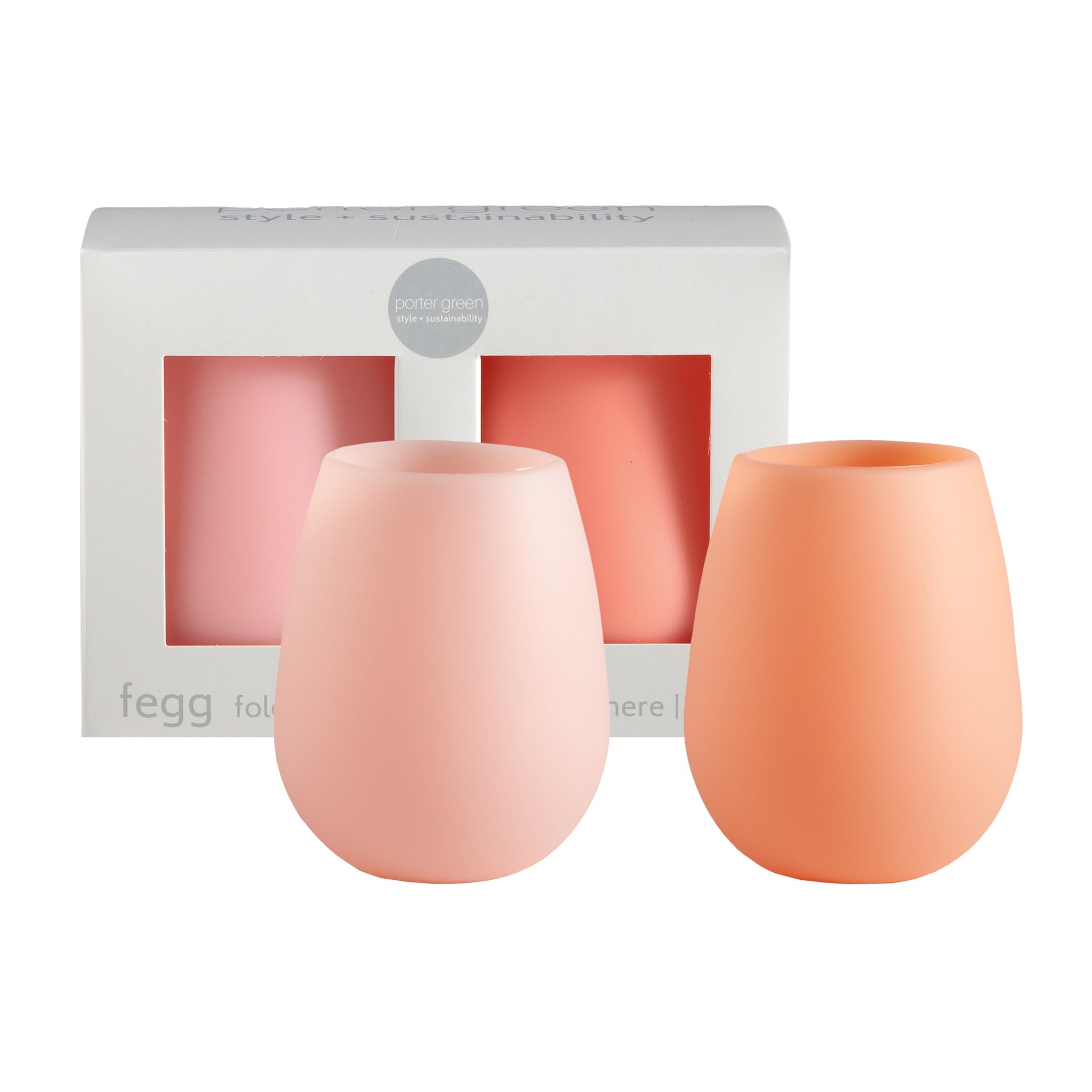 Porter Green | Fegg | Silicone Unbreakable Glasses | Peach + Petal