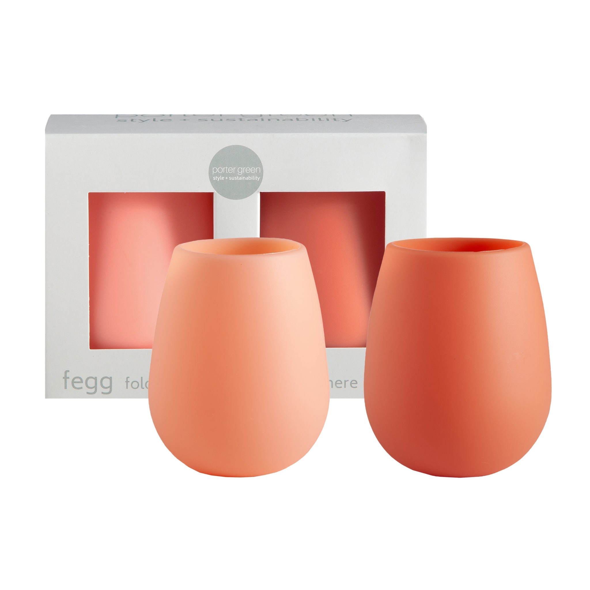 Porter Green | Fegg | Silicone Unbreakable Glasses | Terra + Peach