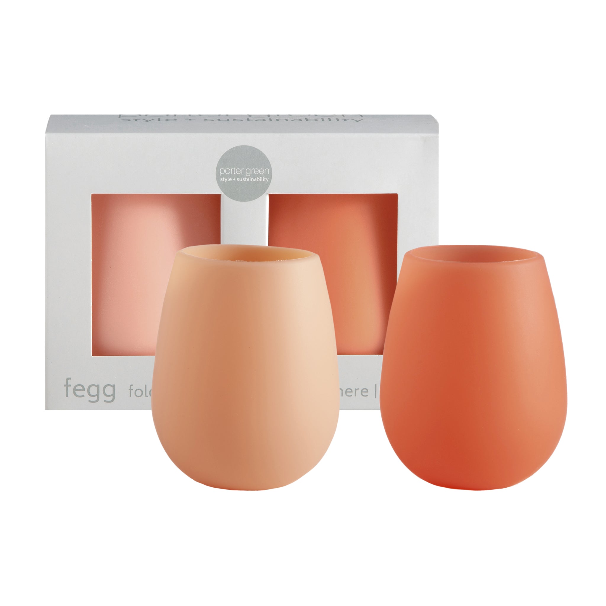 Porter Green | Fegg | Silicone Unbreakable Glasses | Cantaloupe + Tangelo