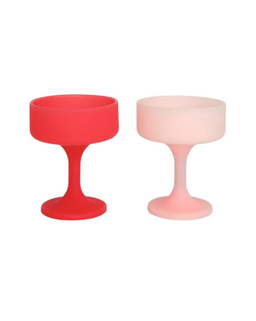 Porter Green | Mecc | Silicone Unbreakable Cocktail Glasses | Cherry + Blush