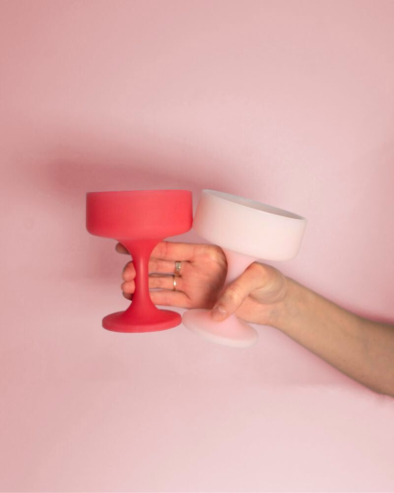 Porter Green | Mecc | Silicone Unbreakable Cocktail Glasses | Cherry + Blush