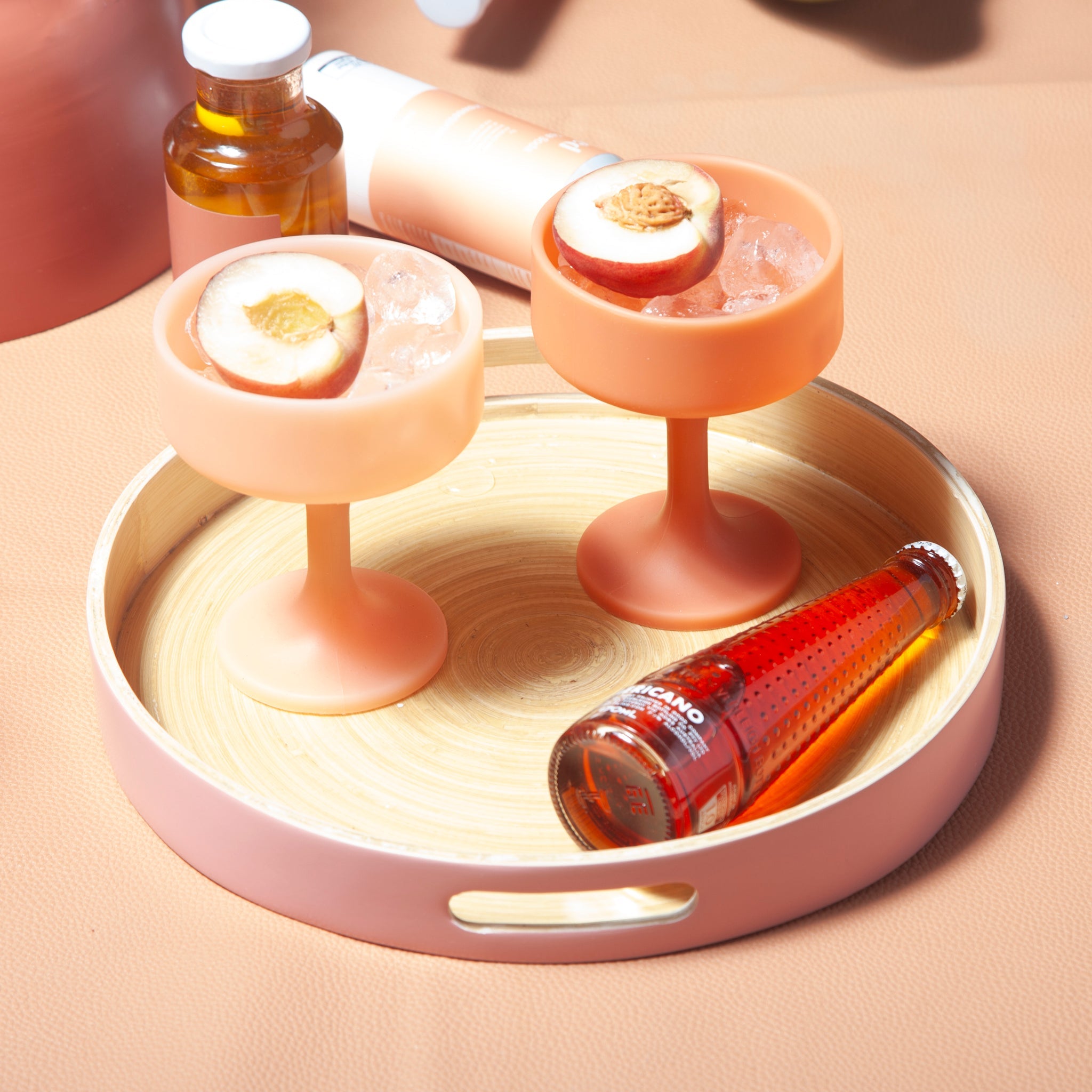 Porter Green | Mecc | Silicone Unbreakable Cocktail Glasses | Terra + Peach