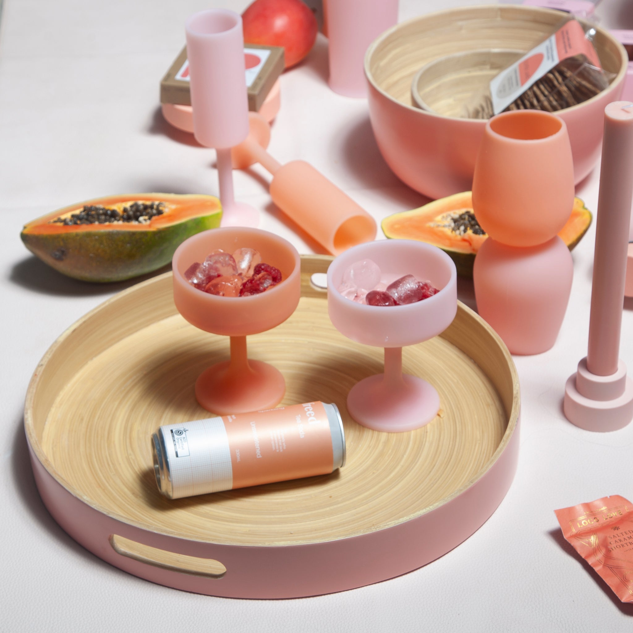 Porter Green | Mecc | Silicone Unbreakable Cocktail Glasses | Peach + Petal