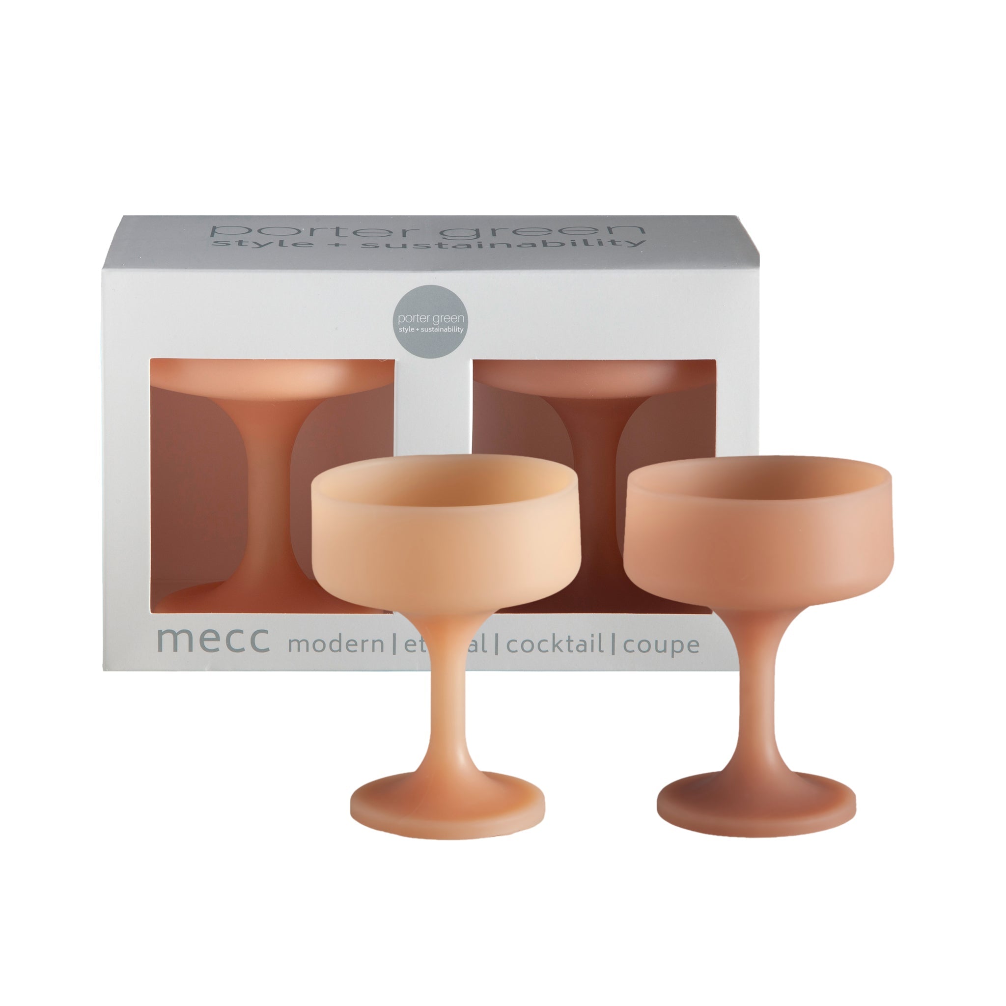 Porter Green | Mecc | Silicone Unbreakable Cocktail Glasses | Wheat + Oat