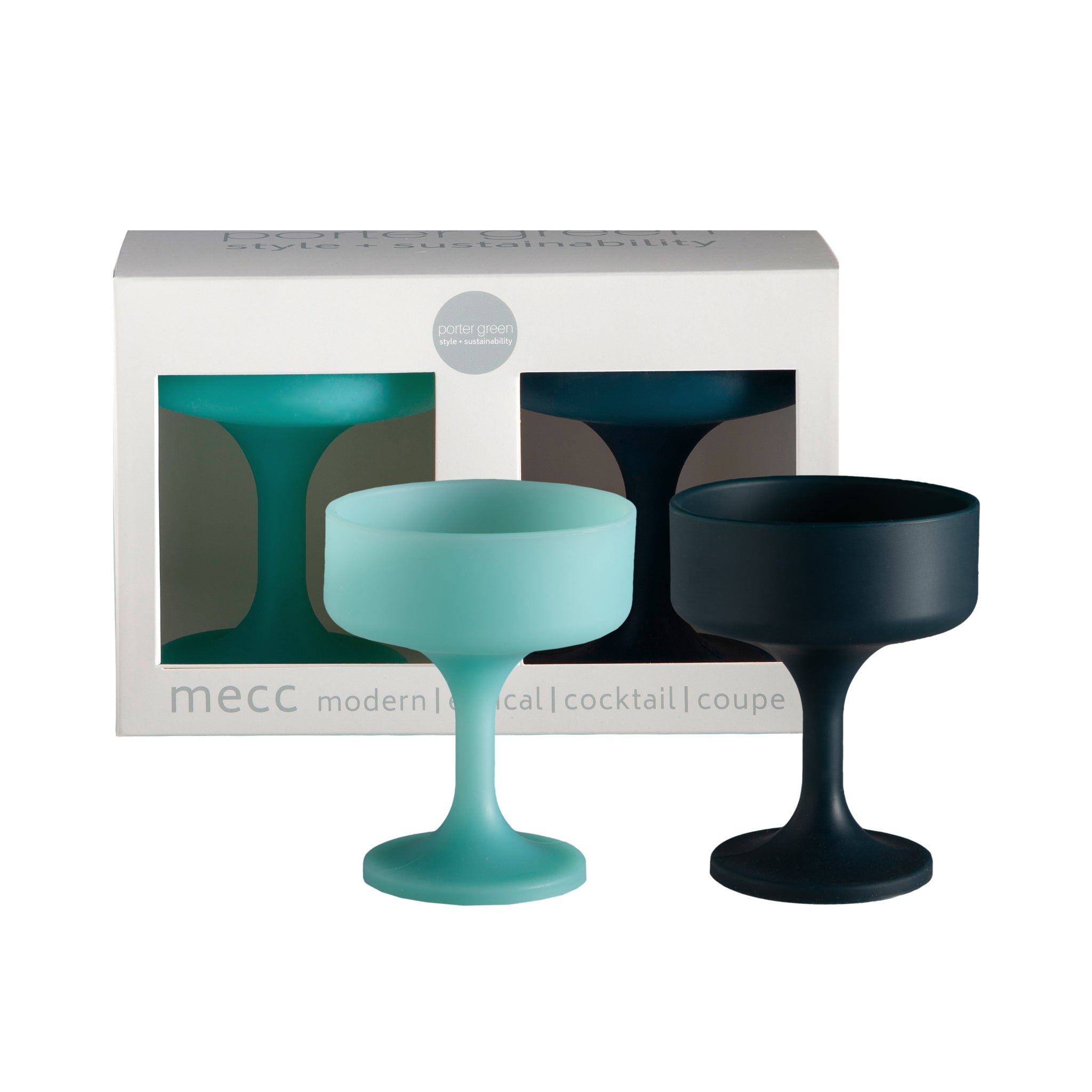 Porter Green | Mecc | Silicone Unbreakable Cocktail Glasses | Mist + Ink
