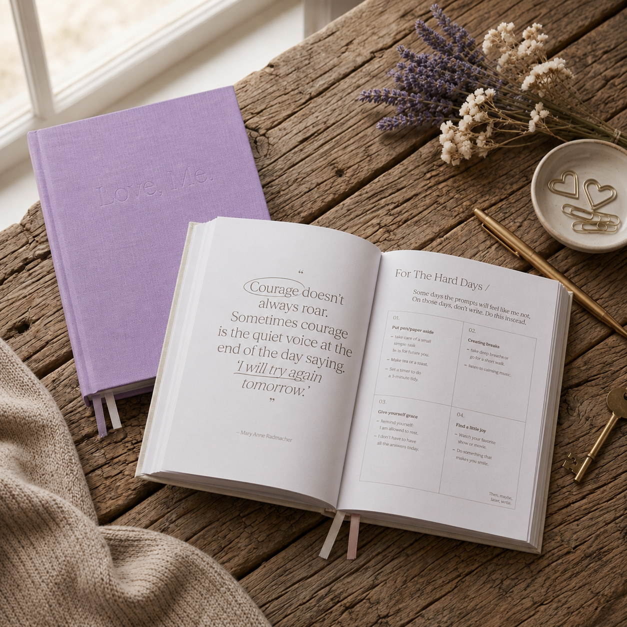 Soleiz | Love, Me. Guided Journal - Violet