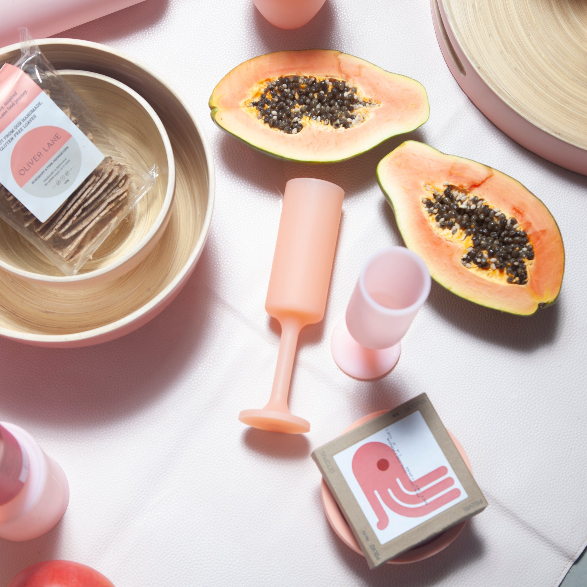 Porter Green | Seff | Silicone Unbreakable Champagne Flutes | Peach + Petal