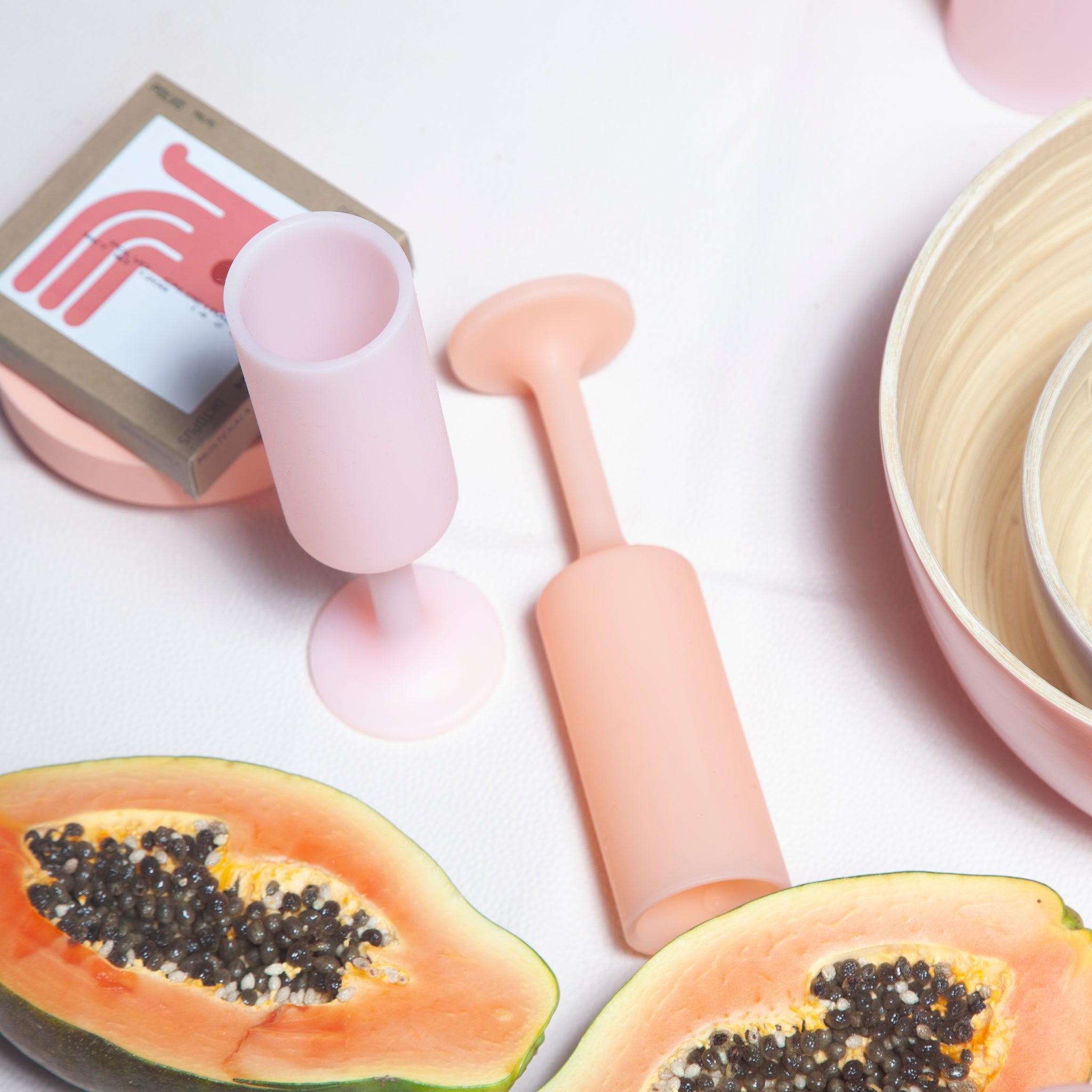 Porter Green | Seff | Silicone Unbreakable Champagne Flutes | Peach + Petal