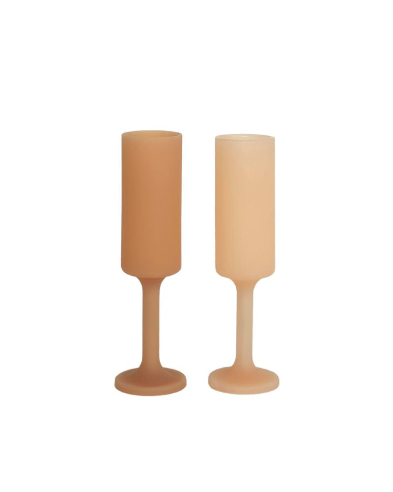 Porter Green | Seff | Silicone Unbreakable Champagne Flutes | Wheat + Oat