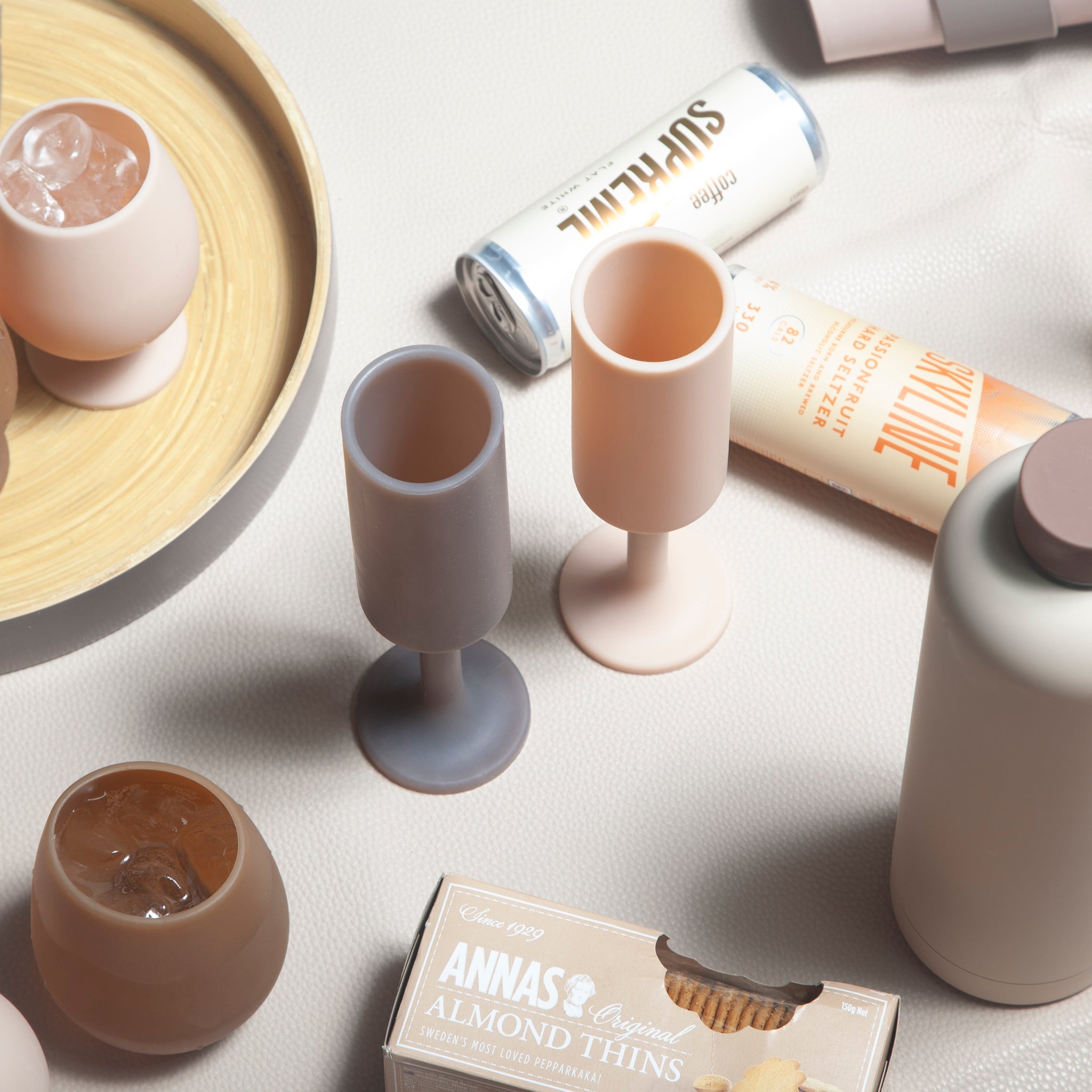 Porter Green | Seff | Silicone Unbreakable Champagne Flutes | Latte + Donkey