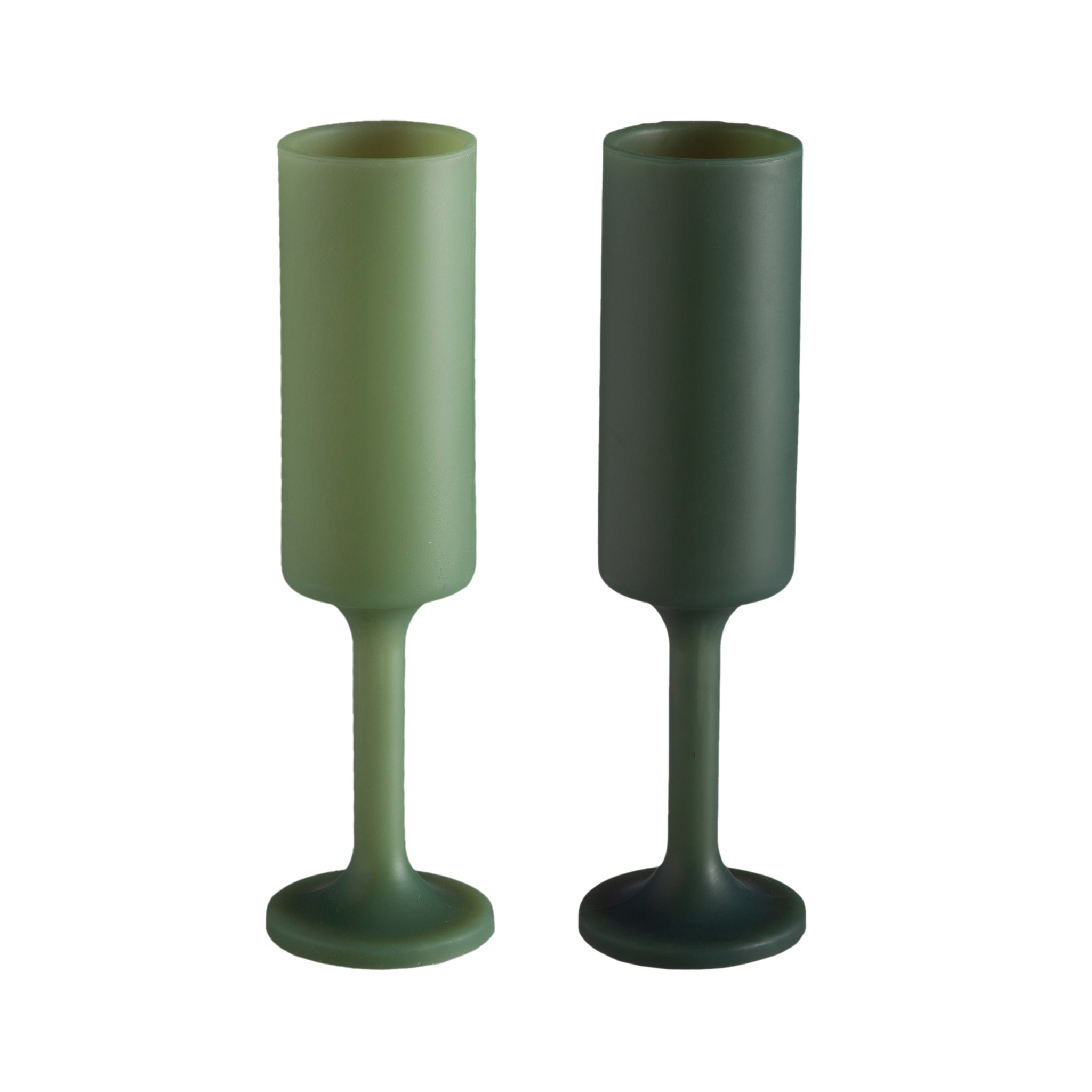 Porter Green | Seff | Silicone Unbreakable Champagne Flutes | Sage + Olive