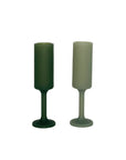 Porter Green | Seff | Silicone Unbreakable Champagne Flutes | Sage + Olive