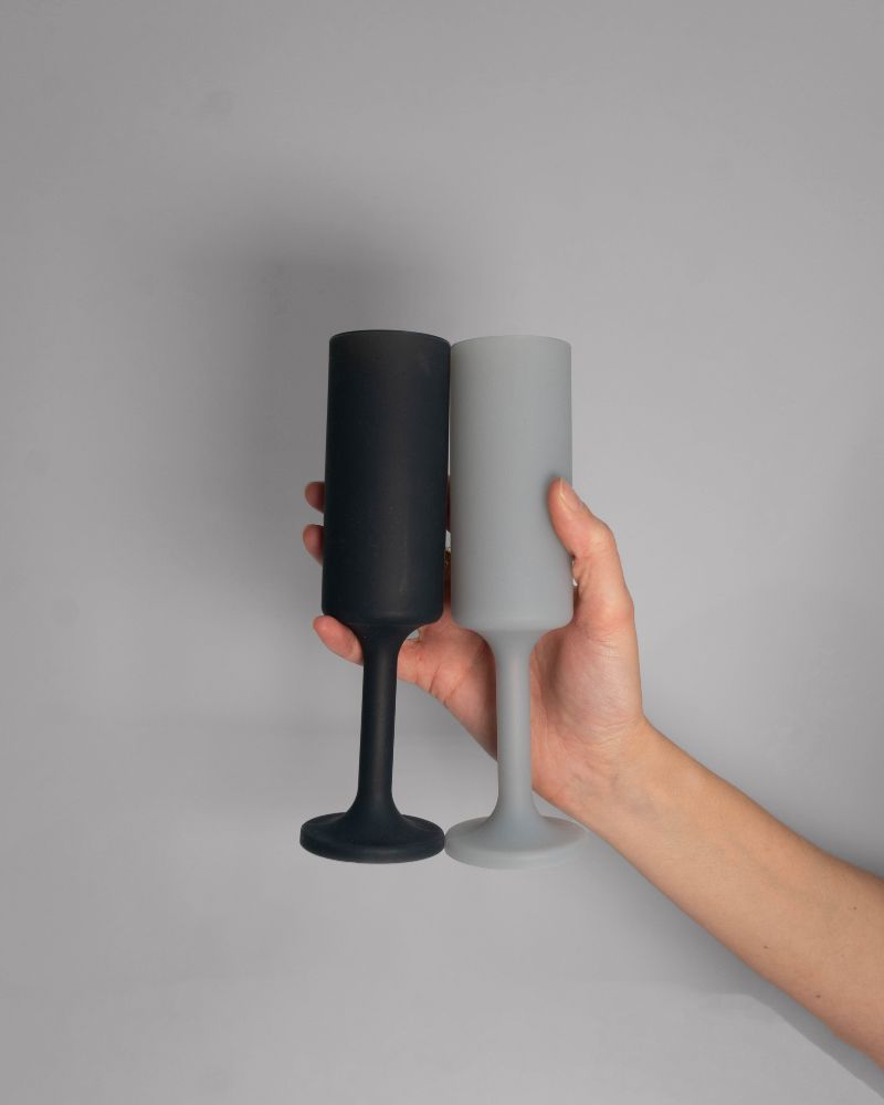 Porter Green | Seff | Silicone Unbreakable Champagne Flutes | Smoke + Storm