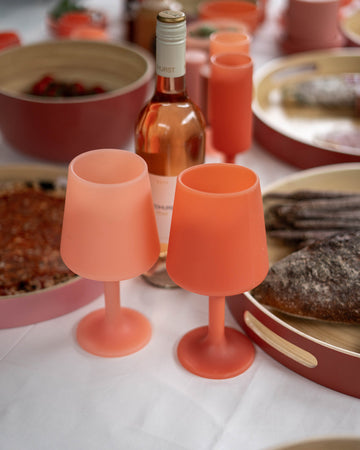 Porter Green | Swepp | Silicone Unbreakable Wine Glasses | Terra + Peach