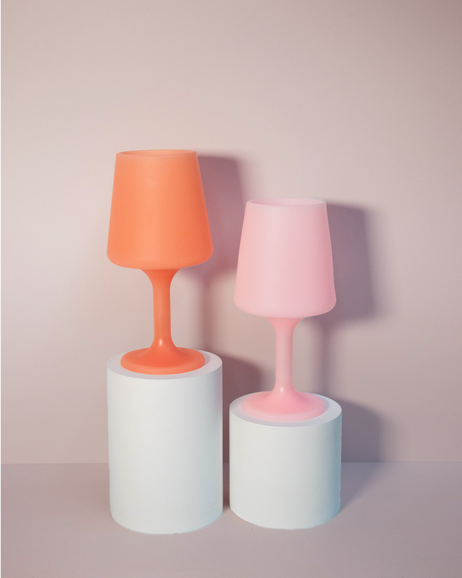 Porter Green | Swepp | Silicone Unbreakable Wine Glasses | Peach + Petal