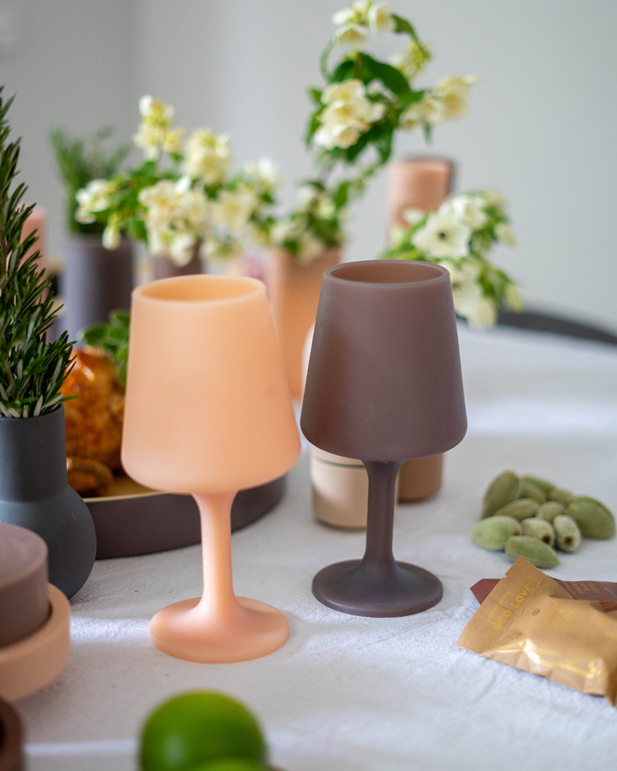 Porter Green | Swepp | Silicone Unbreakable Wine Glasses | Latte + Donkey