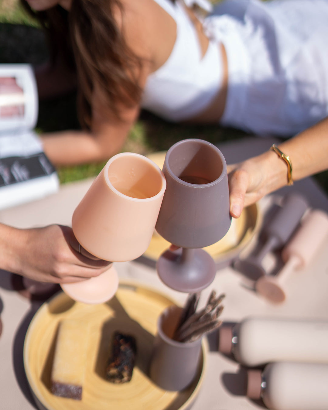 Porter Green | Swepp | Silicone Unbreakable Wine Glasses | Latte + Donkey
