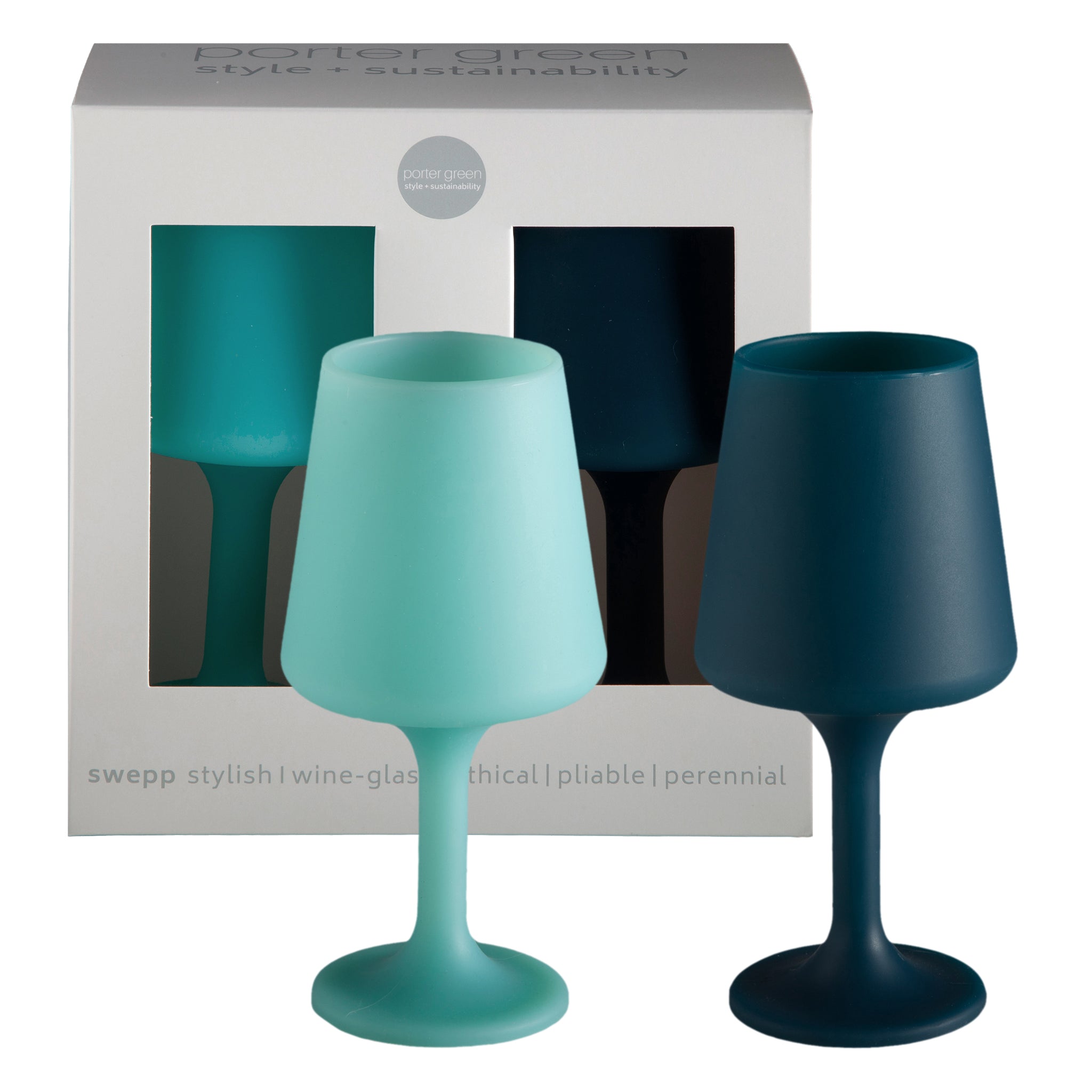 Porter Green | Swepp | Silicone Unbreakable Wine Glasses | Mist + Ink