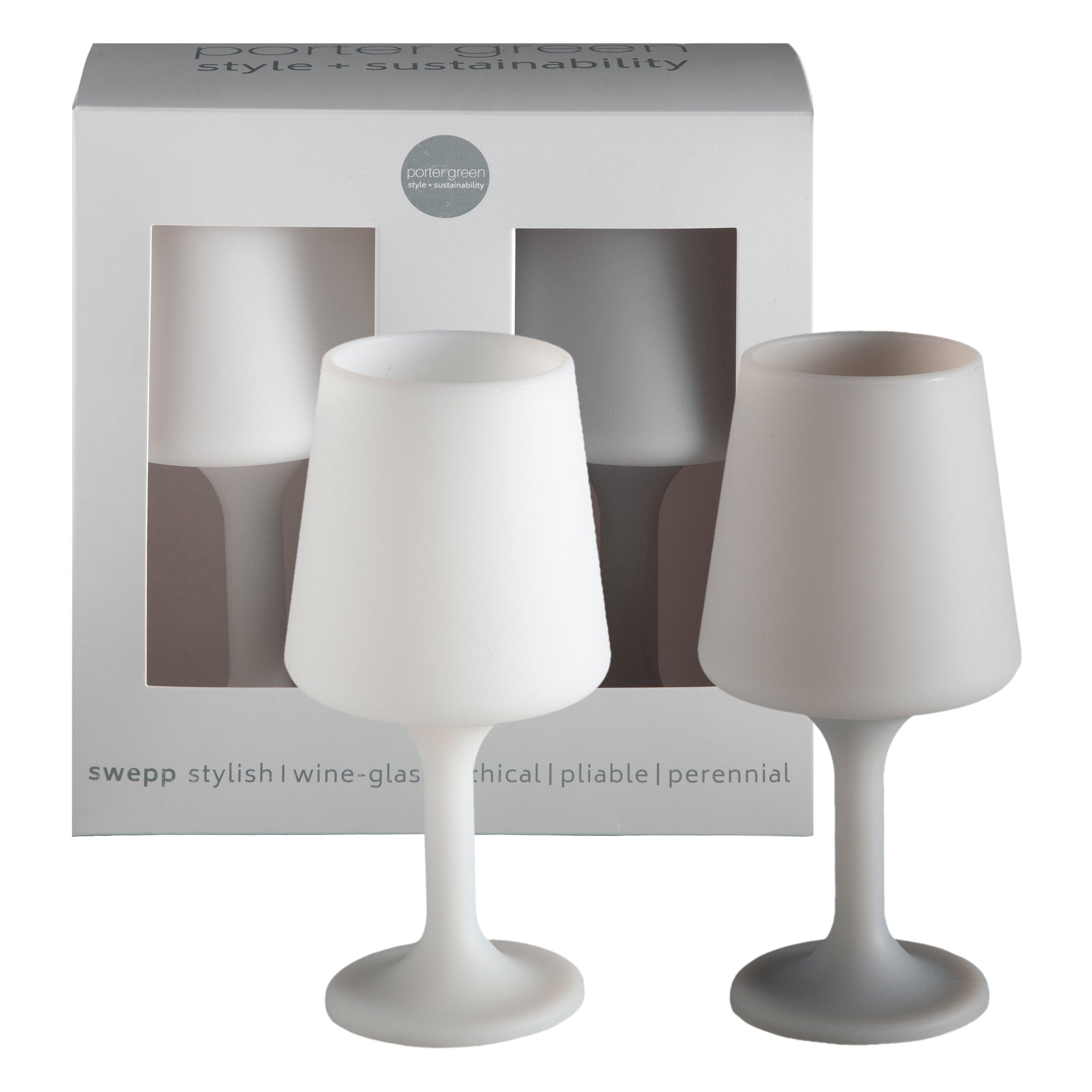 Porter Green | Swepp | Silicone Unbreakable Wine Glasses | Blanc + Dove