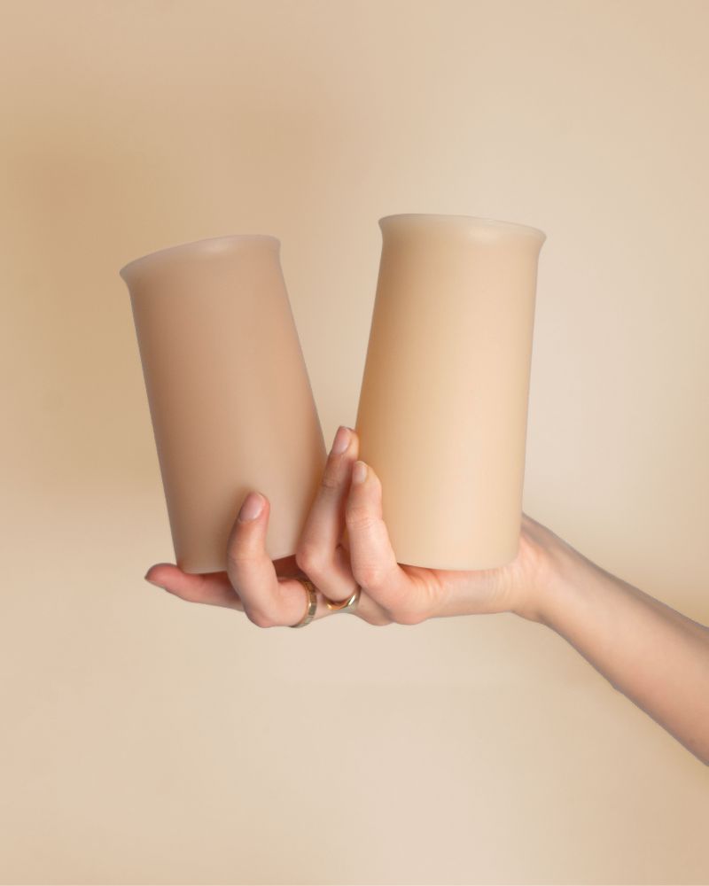 Porter Green | Stegg | Silicone Unbreakable Highball Glasses | Wheat + Oat