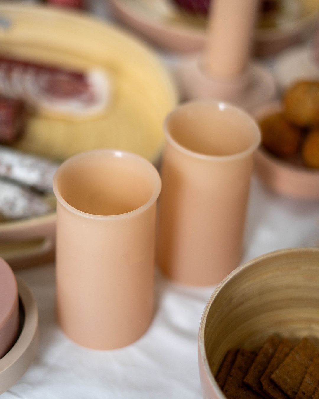 Porter Green | Stegg | Silicone Unbreakable Highball Glasses | Wheat + Oat