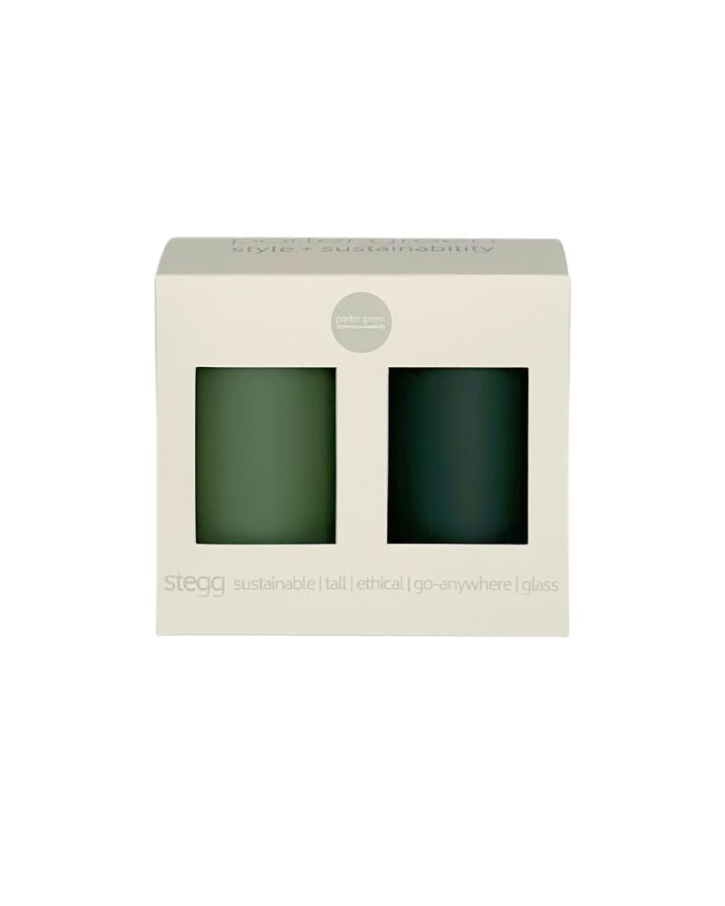 Porter Green | Stegg | Silicone Unbreakable Highball Glasses | Sage + Olive