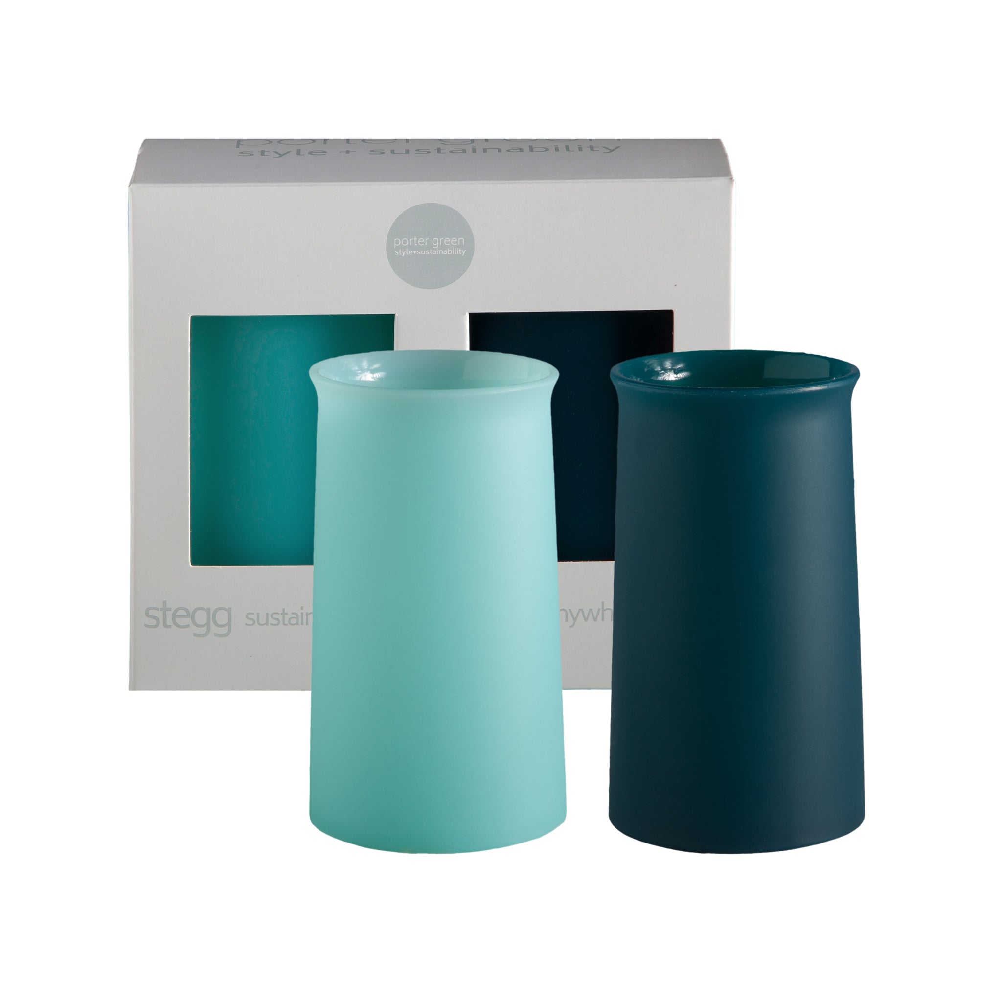 Porter Green | Stegg | Silicone Unbreakable Highball Glasses | Mist + Ink