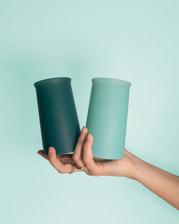 Porter Green | Stegg | Silicone Unbreakable Highball Glasses | Mist + Ink