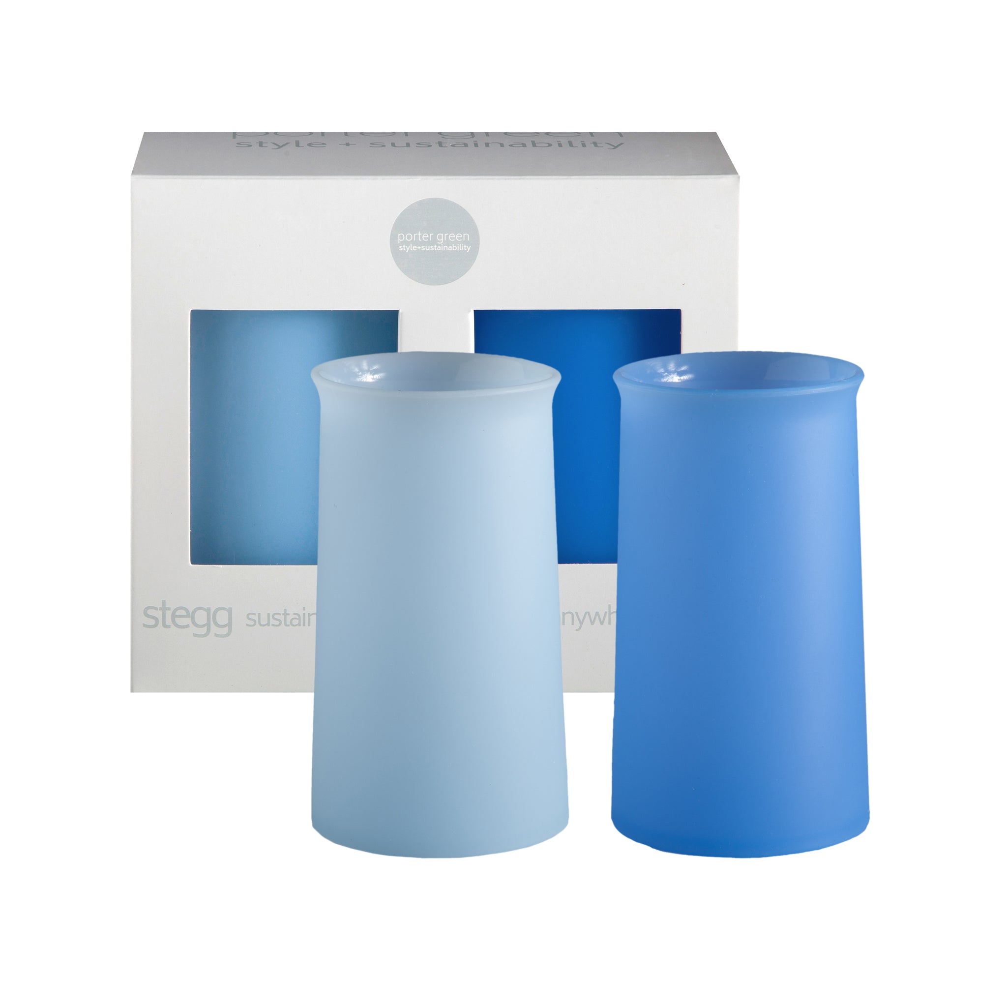 Porter Green | Stegg | Silicone Unbreakable Highball Glasses | Sky + Kingfisher