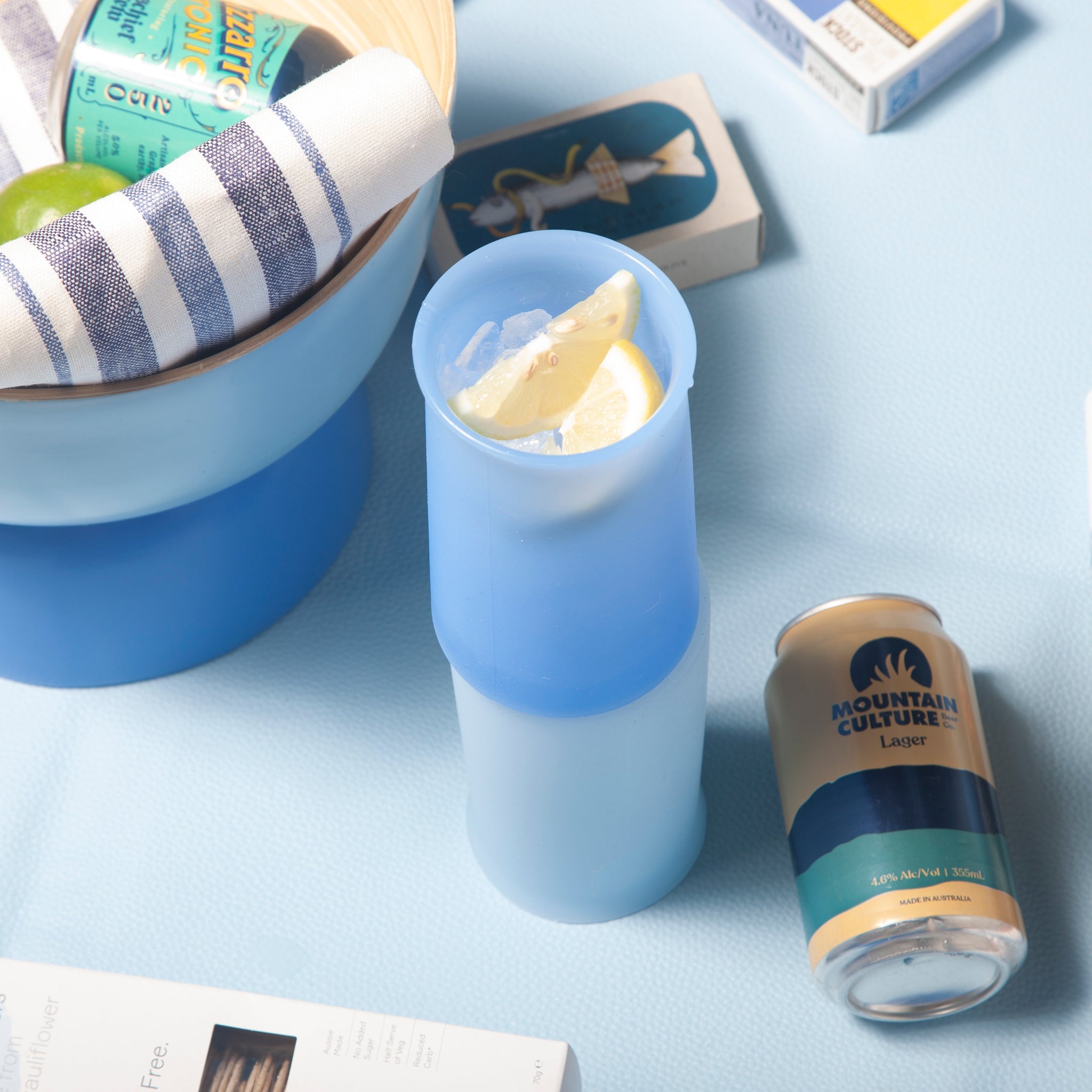 Porter Green | Stegg | Silicone Unbreakable Highball Glasses | Sky + Kingfisher