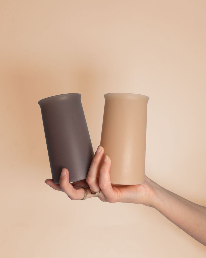 Porter Green | Stegg | Silicone Unbreakable Highball Glasses | Latte + Donkey