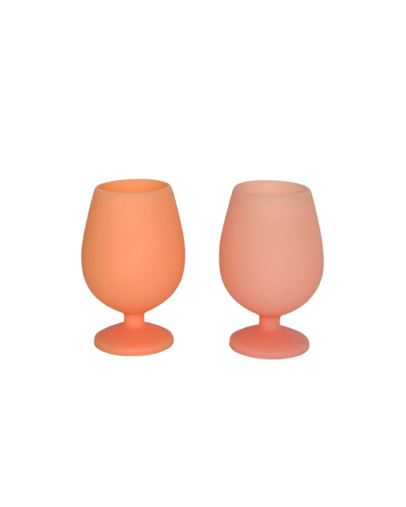 Porter Green | Stemm | Silicone Unbreakable Wine Glasses | Peach + Petal