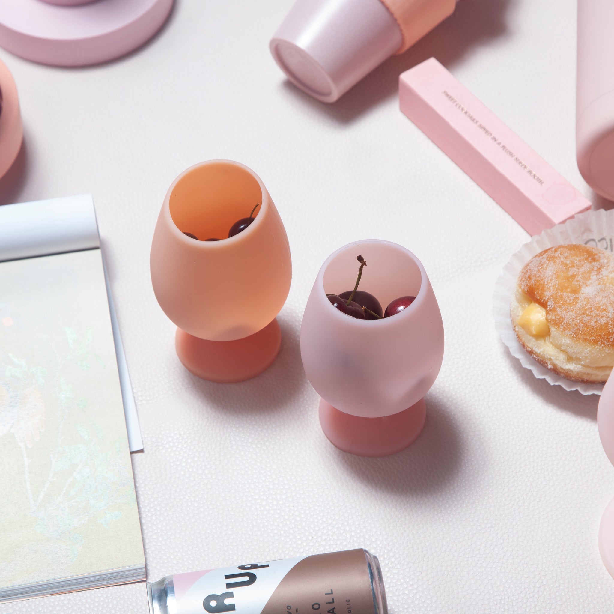 Porter Green | Stemm | Silicone Unbreakable Wine Glasses | Peach + Petal