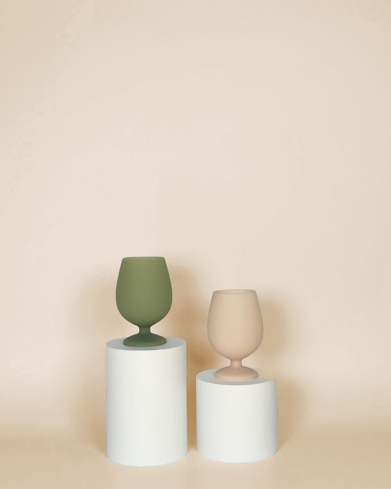 Porter Green | Stemm | Silicone Unbreakable Wine Glasses | Moss + Stone