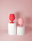 Porter Green | Stemm | Silicone Unbreakable Wine Glasses | Cherry + Blush