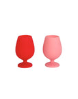 Porter Green | Stemm | Silicone Unbreakable Wine Glasses | Cherry + Blush