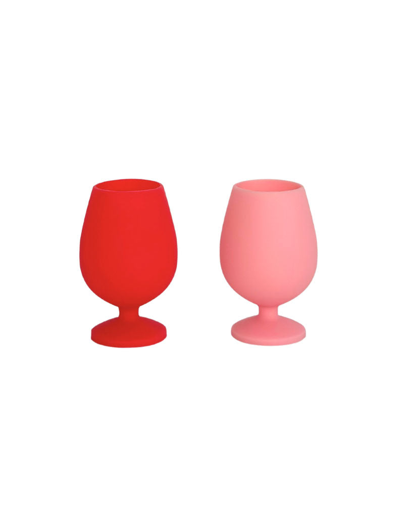 Porter Green | Stemm | Silicone Unbreakable Wine Glasses | Cherry + Blush