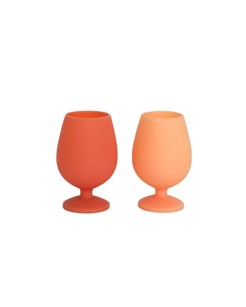 Porter Green | Stemm | Silicone Unbreakable Wine Glasses | Terra + Peach