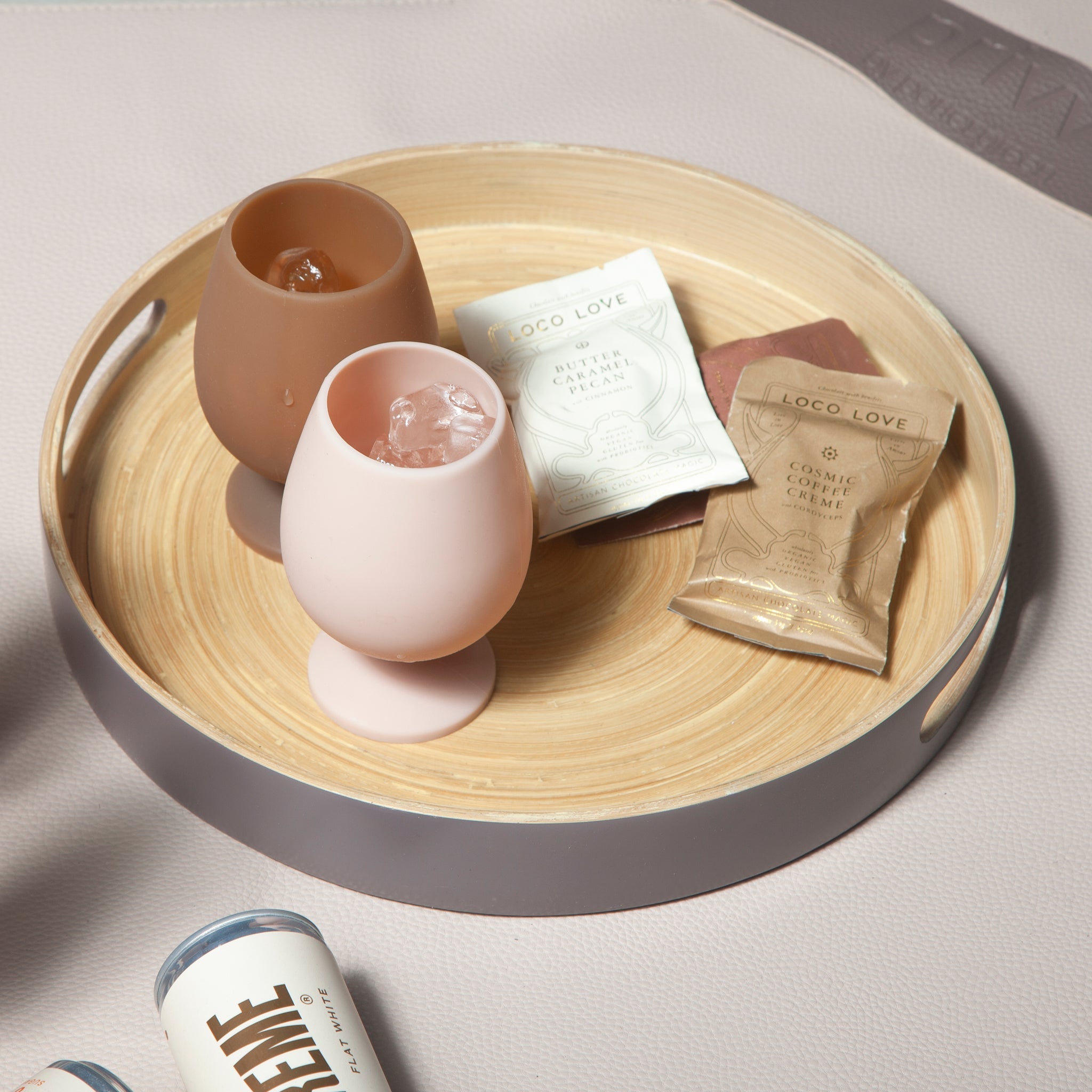 Porter Green | Stemm | Silicone Unbreakable Wine Glasses | Latte + Donkey