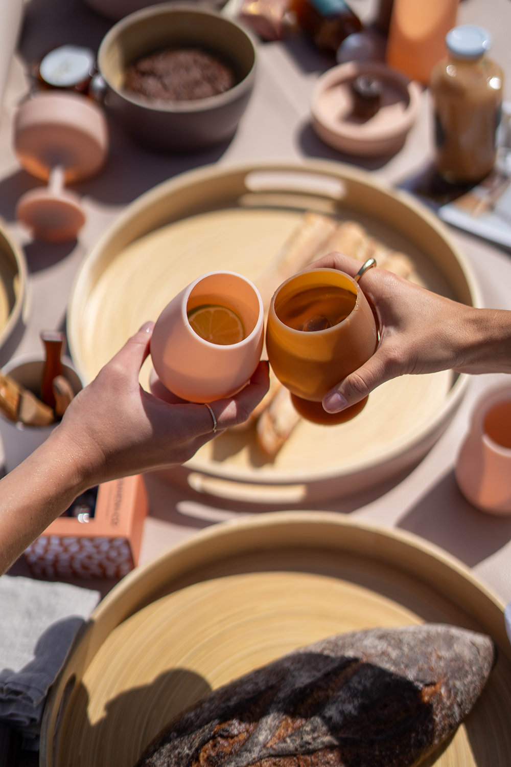 Porter Green | Stemm | Silicone Unbreakable Wine Glasses | Latte + Donkey