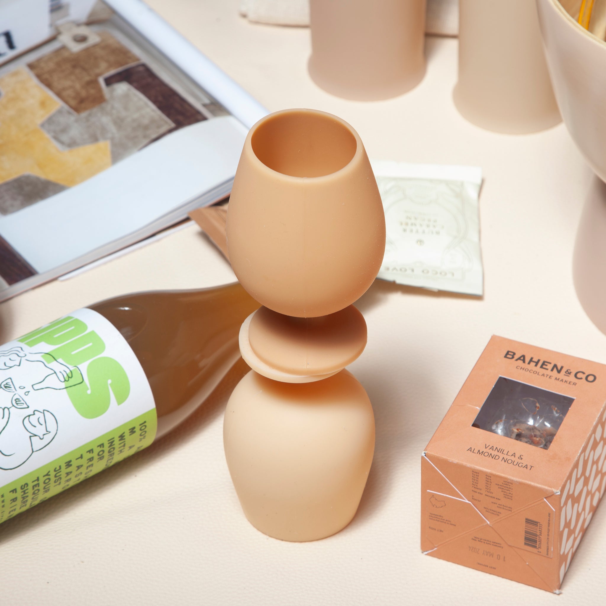 Porter Green | Stemm | Silicone Unbreakable Wine Glasses | Wheat + Oat