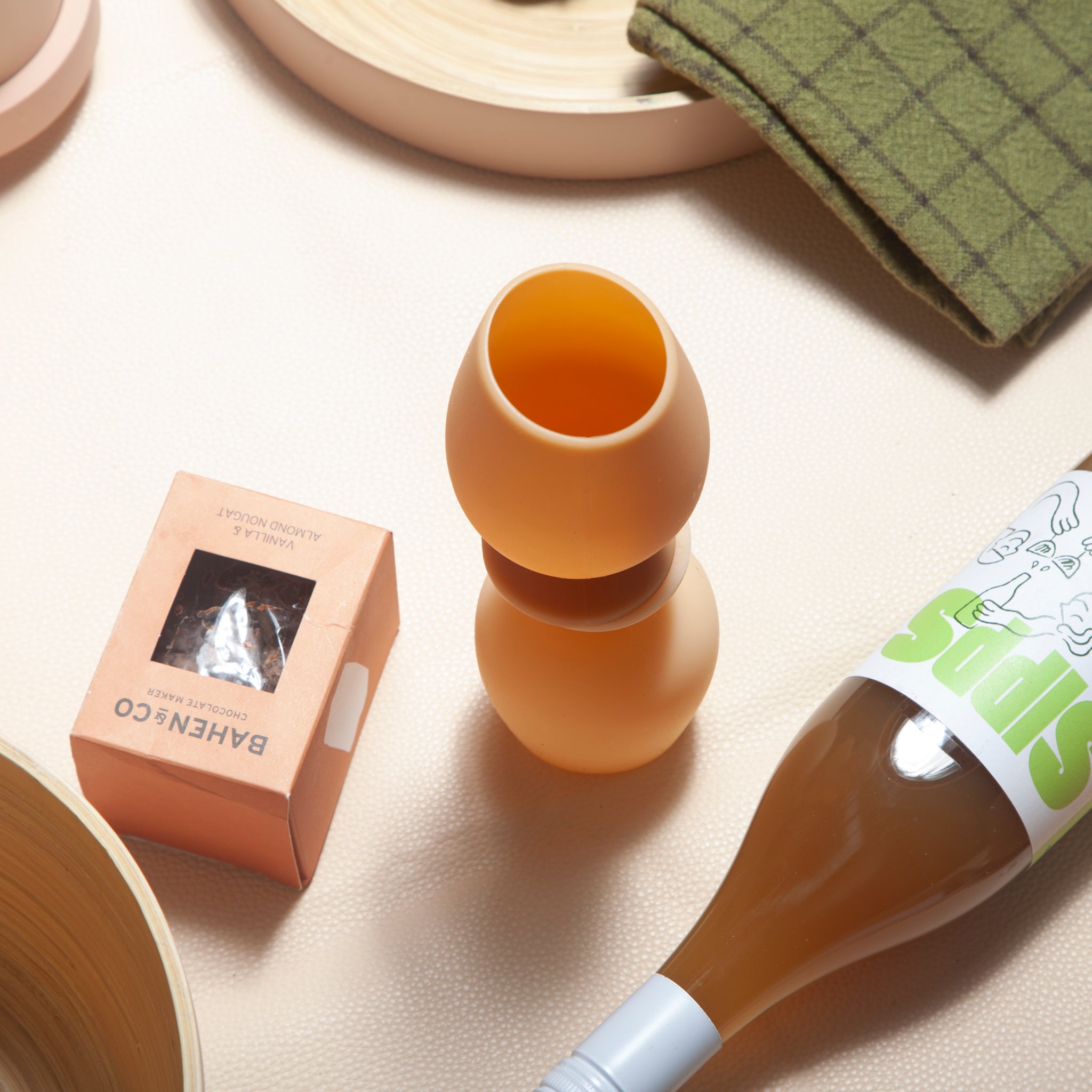 Porter Green | Stemm | Silicone Unbreakable Wine Glasses | Wheat + Oat