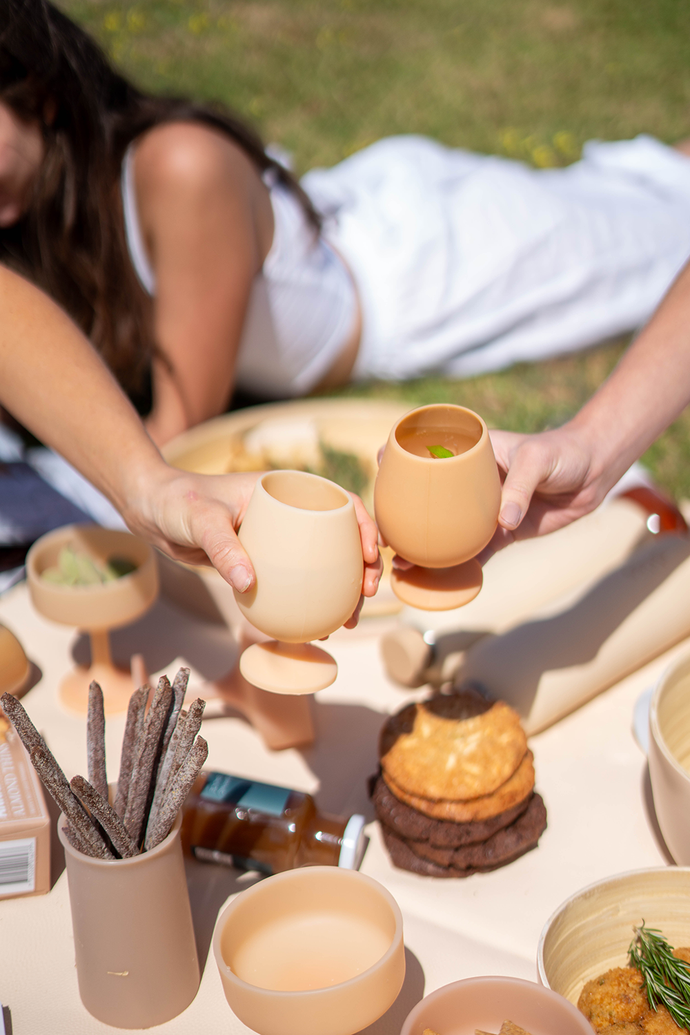 Porter Green | Stemm | Silicone Unbreakable Wine Glasses | Wheat + Oat