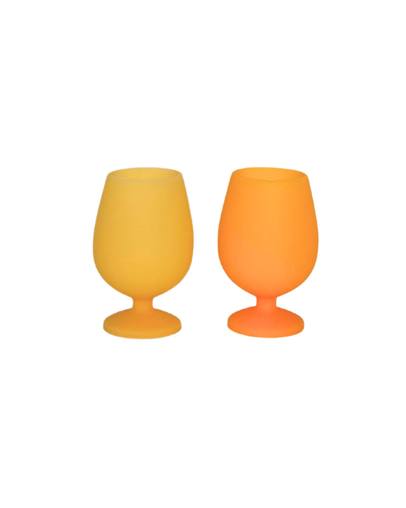 Porter Green | Stemm | Silicone Unbreakable Wine Glasses | Buttermilk + Sunflower