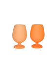 Porter Green | Stemm | Silicone Unbreakable Wine Glasses | Cantaloupe + Tangelo