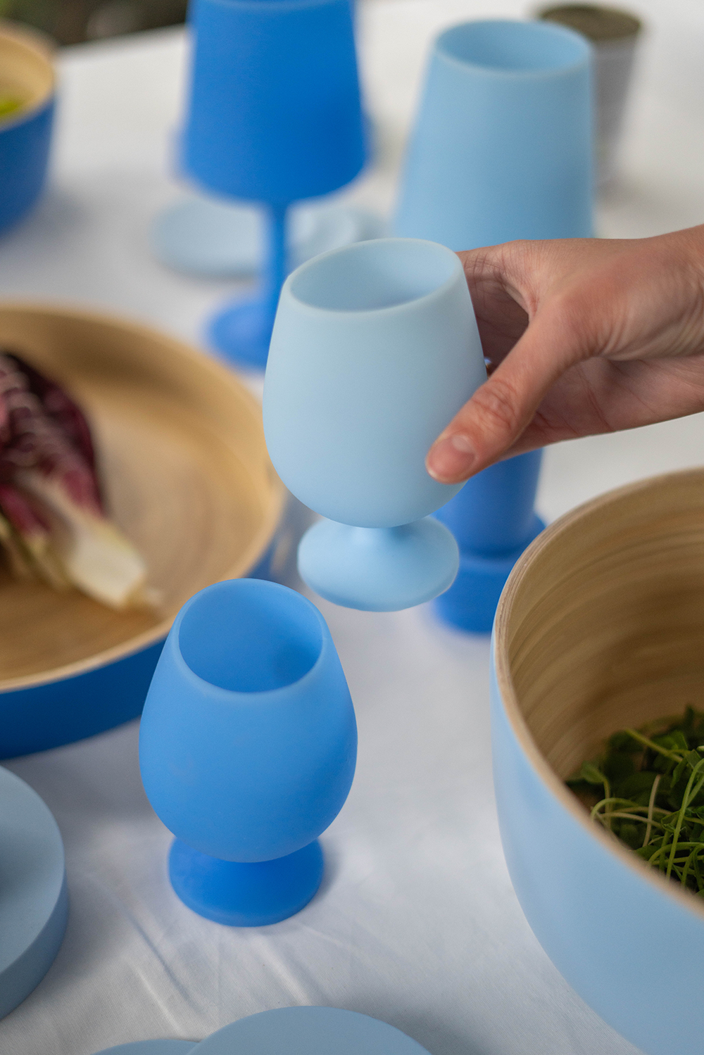 Porter Green | Stemm | Silicone Unbreakable Wine Glasses | Sky + Kingfisher