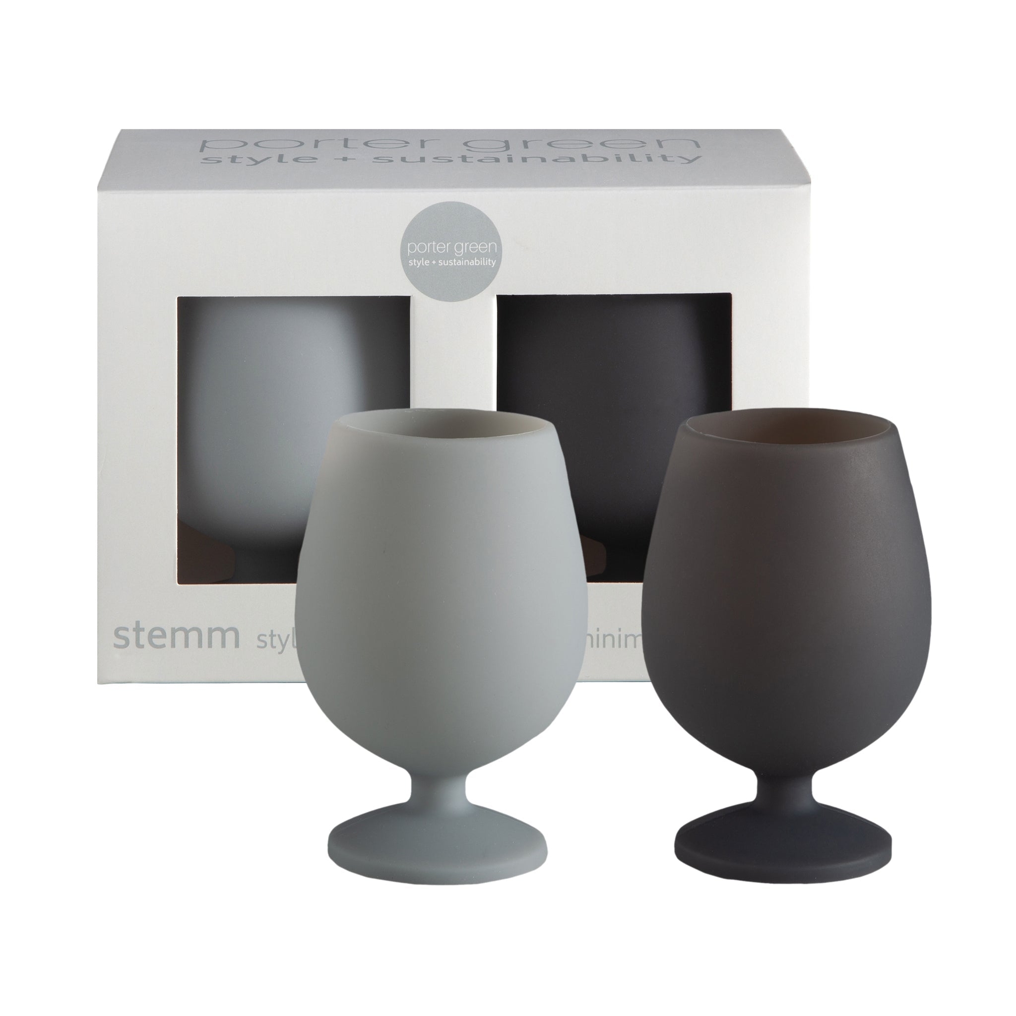 Porter Green | Stemm | Silicone Unbreakable Wine Glasses | Smoke + Storm