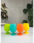 Porter Green | Stemm | Silicone Unbreakable Wine Glasses | 4 pack | Campinas