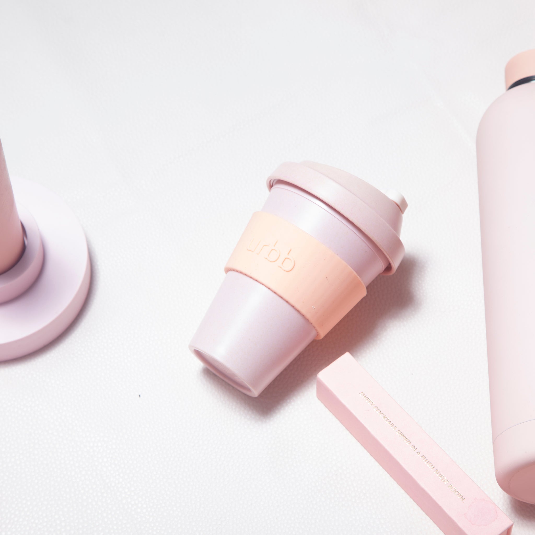 Porter Green | Urbb |  Biodegradable Bamboo Coffee Cup | Peach + Petal